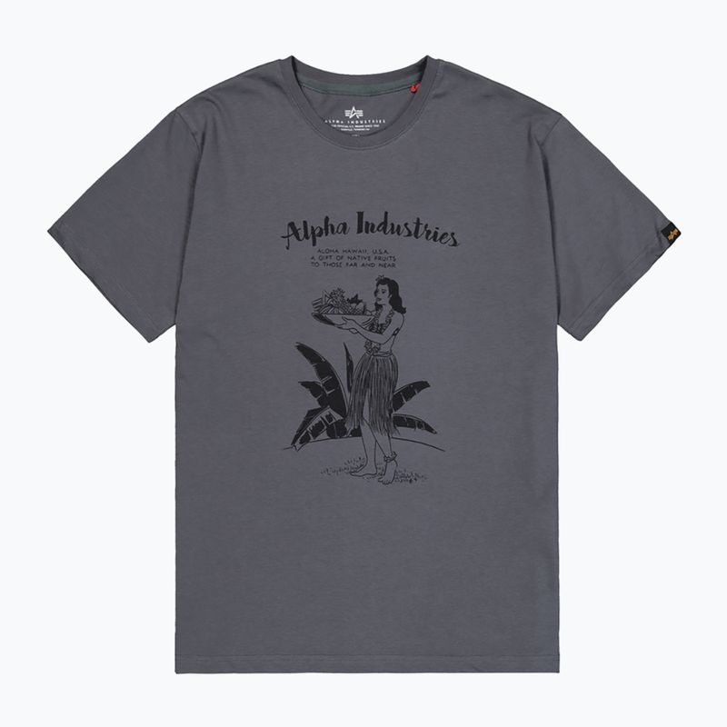 Alpha Industries pánske tričko Hawaii vintage grey 7