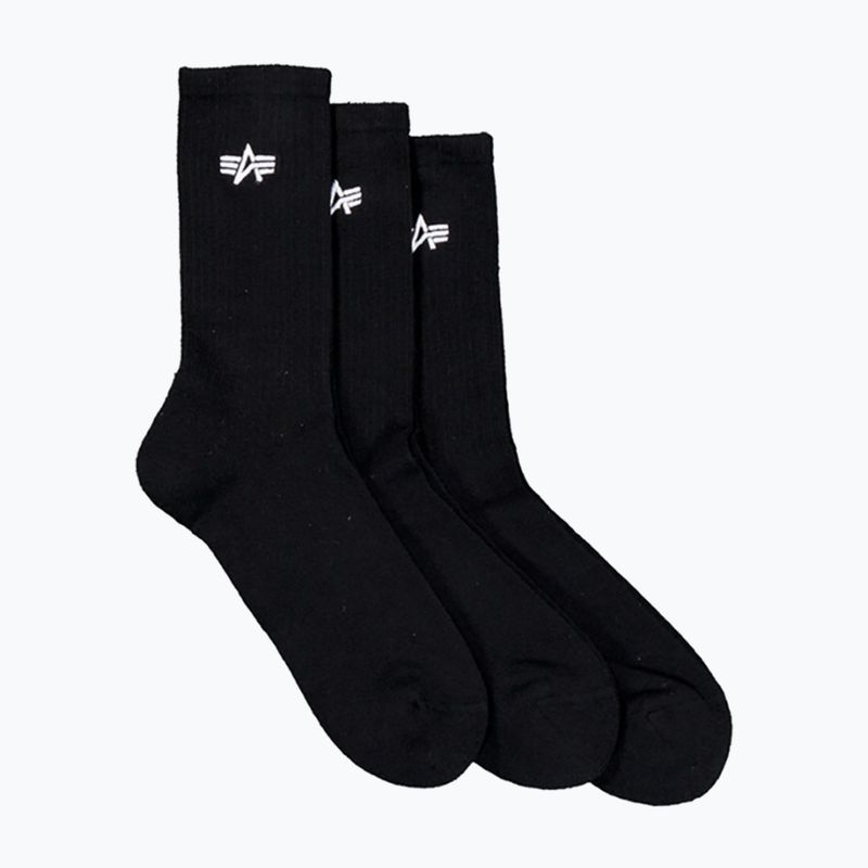 Alpha Industries pánske ponožky Basic 3 páry čierne