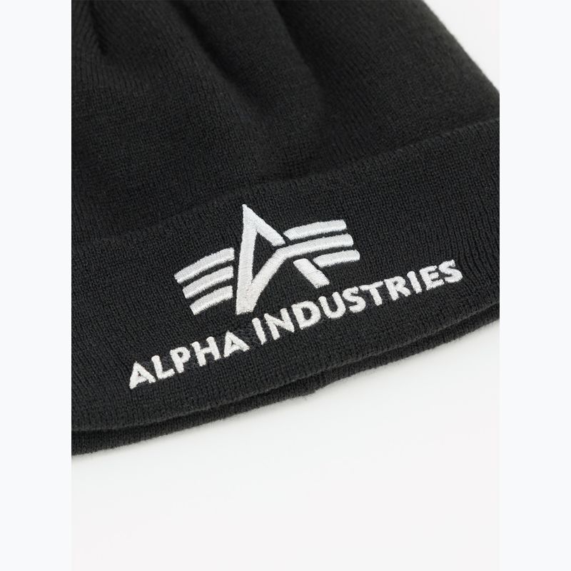 Čiapka Alpha Industries 3D black/silver 3