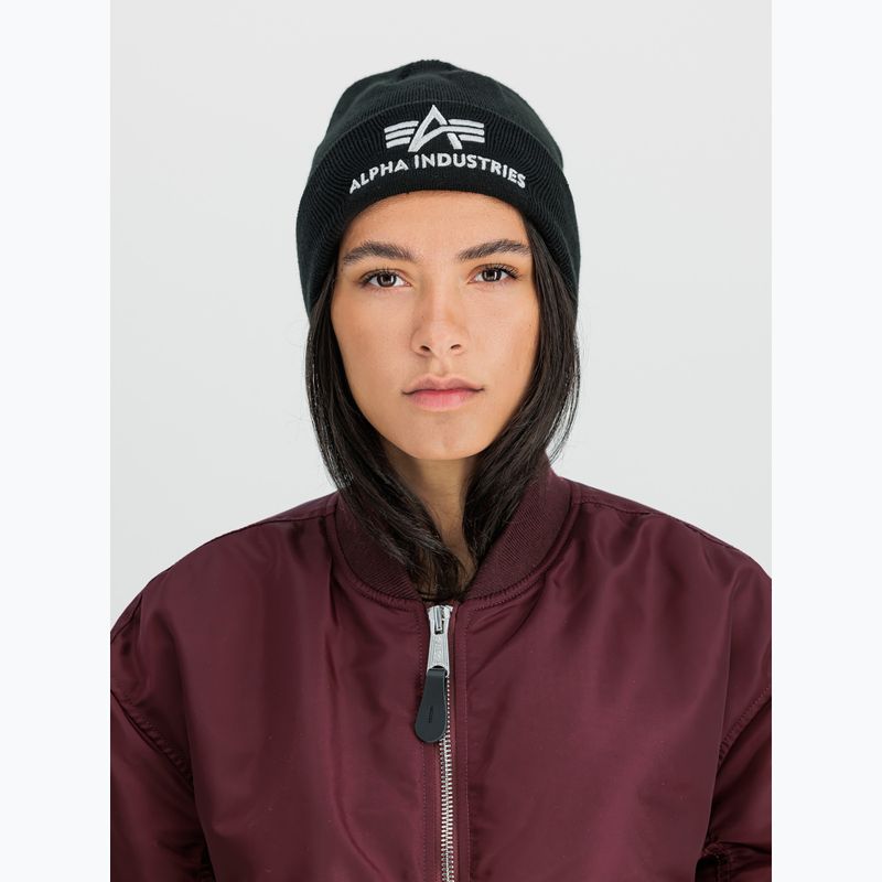 Čiapka Alpha Industries 3D black/silver 4