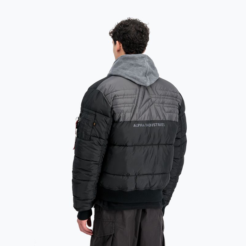 Pánska zateplená bunda Alpha Industries MA-1 Logo Puffer Bomber black 3