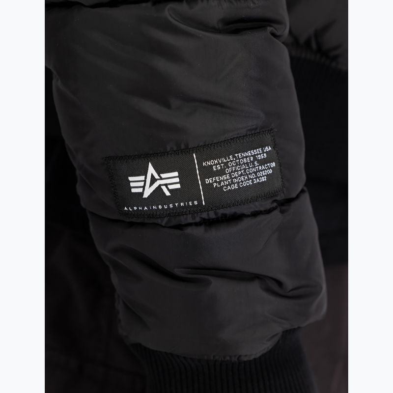 Pánska zateplená bunda Alpha Industries MA-1 Logo Puffer Bomber black 6