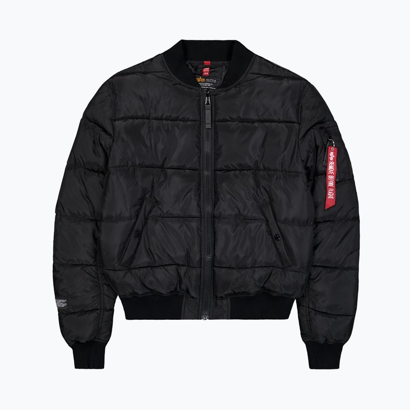 Pánska zateplená bunda Alpha Industries MA-1 Logo Puffer Bomber black 7