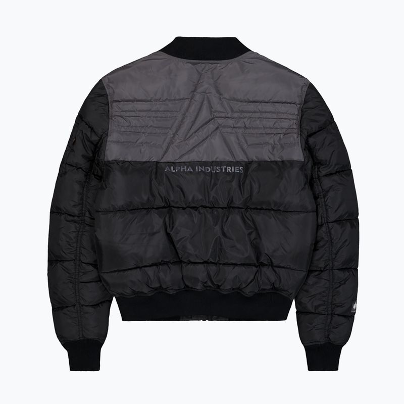 Pánska zateplená bunda Alpha Industries MA-1 Logo Puffer Bomber black 8