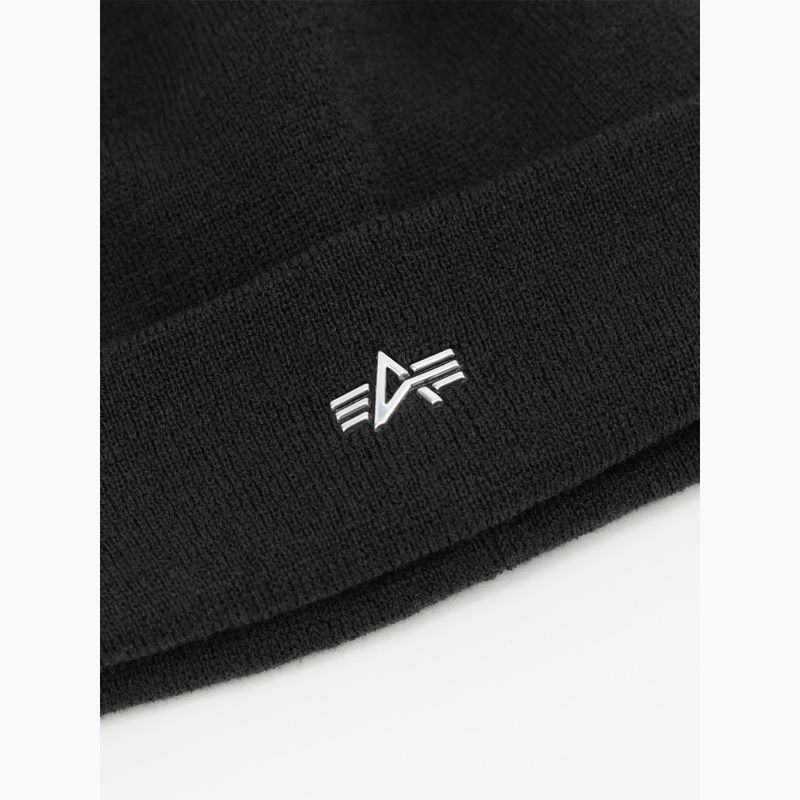 Zimná čiapka Alpha Industries Metal Logo Beanie black 3