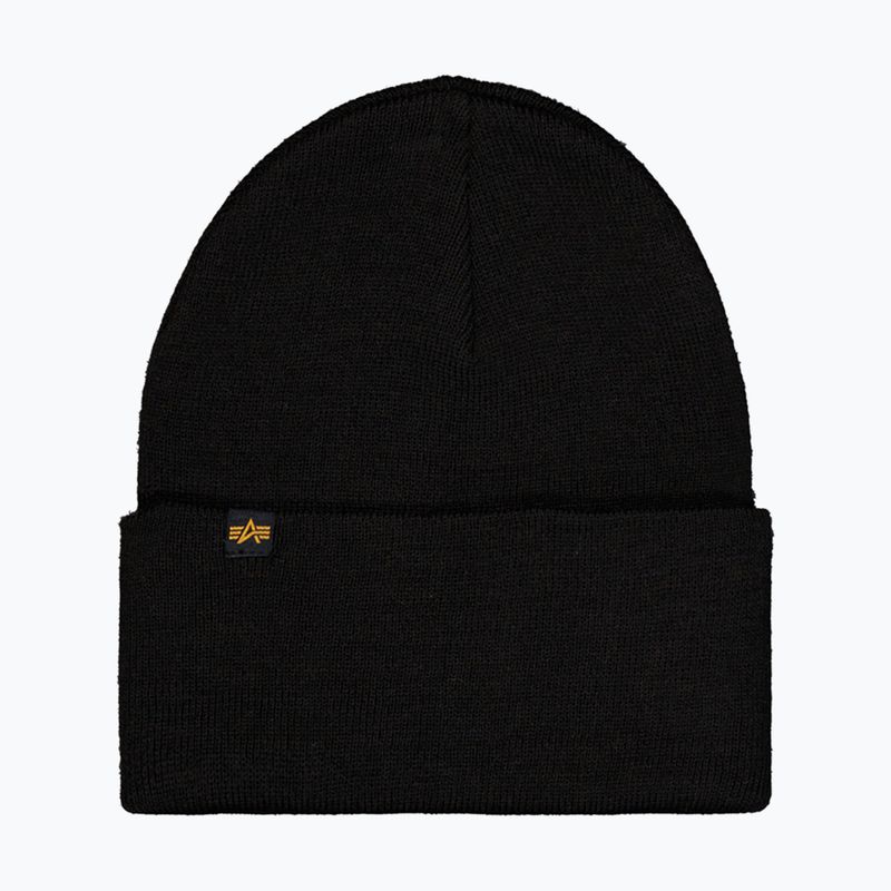Čiapka Alpha Industries Rubber Logo Beanie black 2