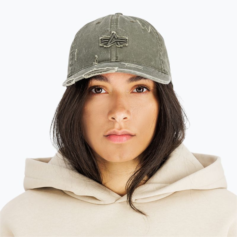 Šiltovka Alpha Industries Acid Logo dark olive 5