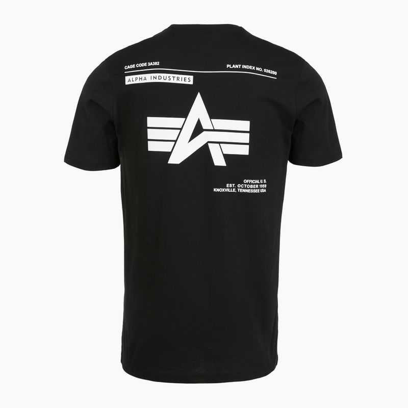 Pánske polo tričko Alpha Industries Label T Back Print black 6
