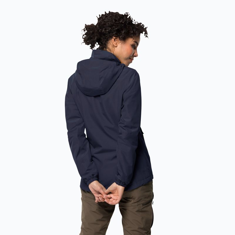 Dámska bunda do dažďa Jack Wolfskin Stormy Point navy blue 1111201_1910 2