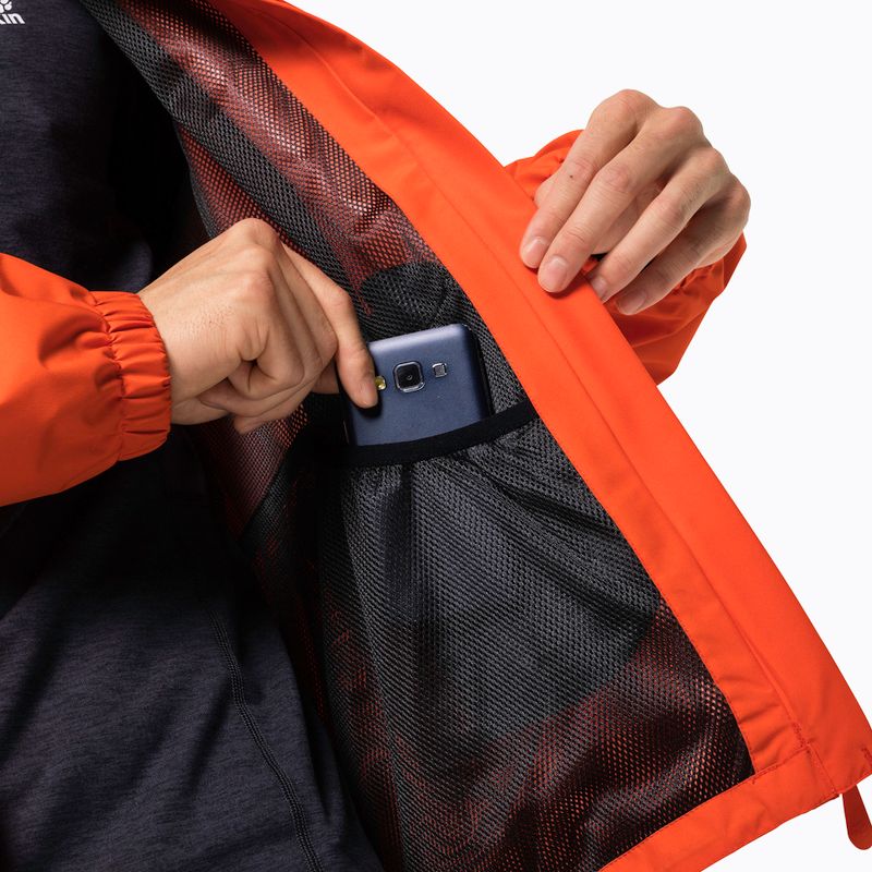 Jack Wolfskin pánska bunda do dažďa Stormy Point oranžová 1111141_3017 4