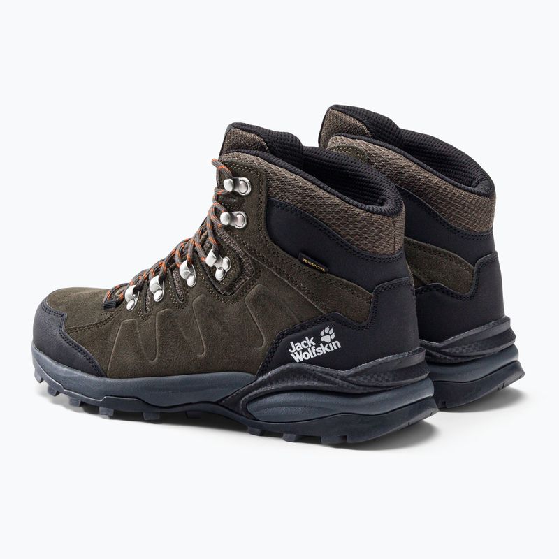 Jack Wolfskin pánske trekové topánky Refugio Texapore Mid brown/black 4049841 3