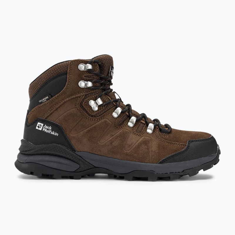 Jack Wolfskin Refugio Texapore Mid brown/phantom pánske trekové topánky 2