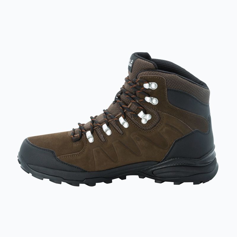 Jack Wolfskin Refugio Texapore Mid brown/phantom pánske trekové topánky 13