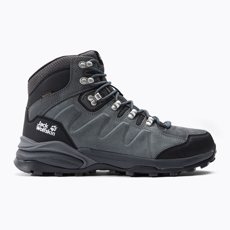 Jack Wolfskin pánske trekové topánky Refugio Texapore Mid grey-black 4049841 2