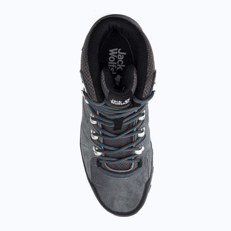 Jack Wolfskin pánske trekové topánky Refugio Texapore Mid grey-black 4049841 6