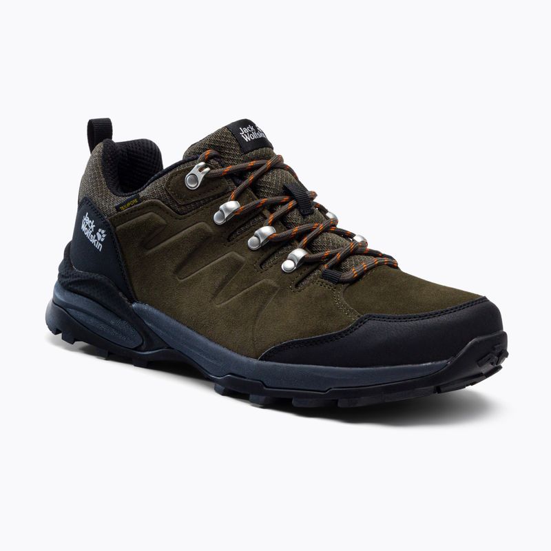 Jack Wolfskin pánske trekové topánky Refugio Texapore Low green/black 4049851