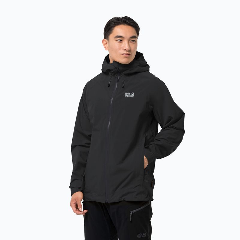 Jack Wolfskin pánska hardshelová bunda Highest Peak black 1115131_6000