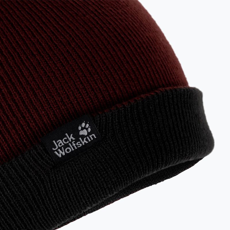 Zimná čiapka Jack Wolfskin Rib bordová 1903891 5