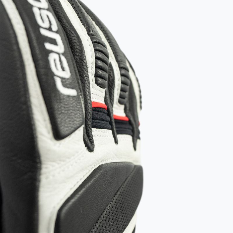 Lyžiarske rukavice Reusch Mastery black/white/fire red 5