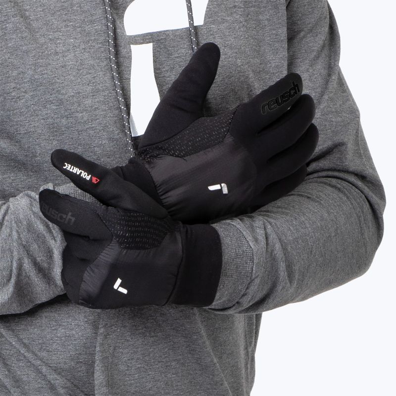 Pánske lyžiarske rukavice Reusch Worldcup Warrior R-Tex XT black/silver/fluorescent red 6