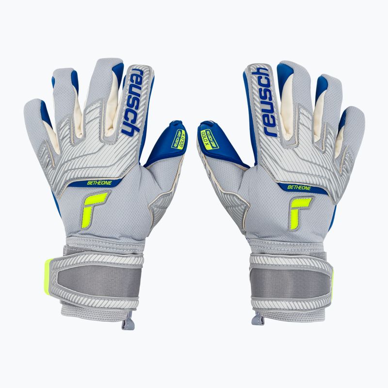 Brankárske rukavice Reusch Attrakt Gold X sivomodré 5270945-6006