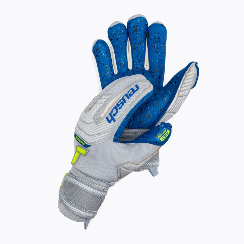 Detské brankárske rukavice Reusch Attrakt Fusion Finger Support Guardian sivé 527294