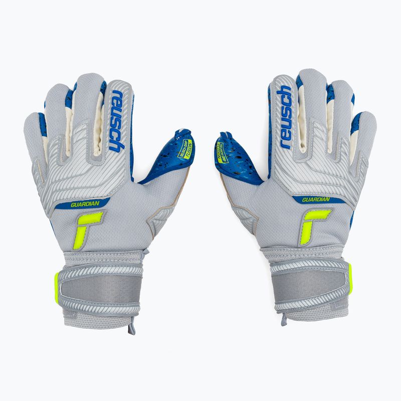 Detské brankárske rukavice Reusch Attrakt Fusion Finger Support Guardian sivé 527294 3