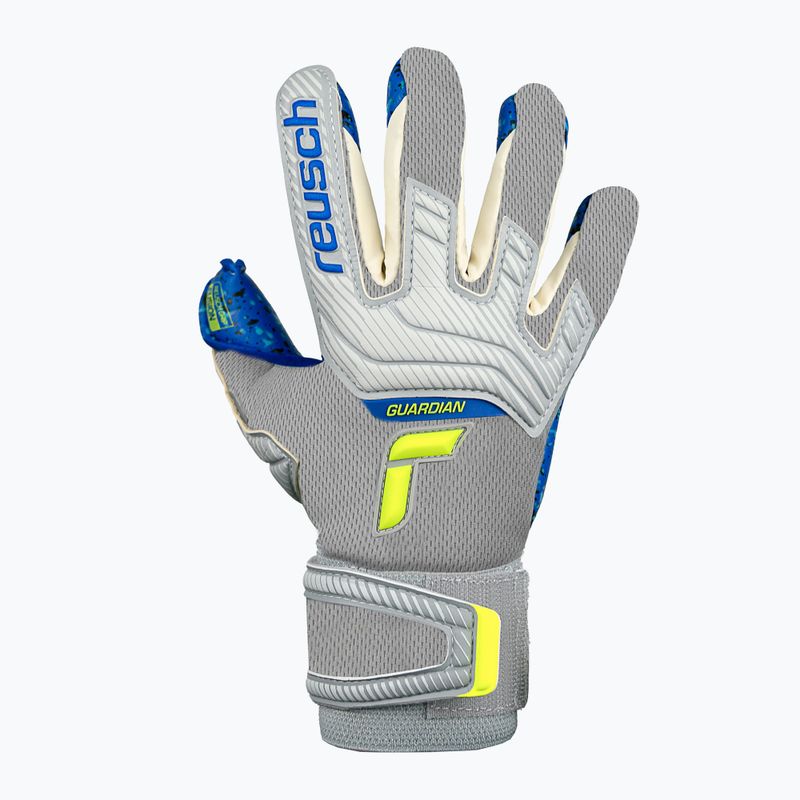 Detské brankárske rukavice Reusch Attrakt Fusion Finger Support Guardian sivé 527294 10