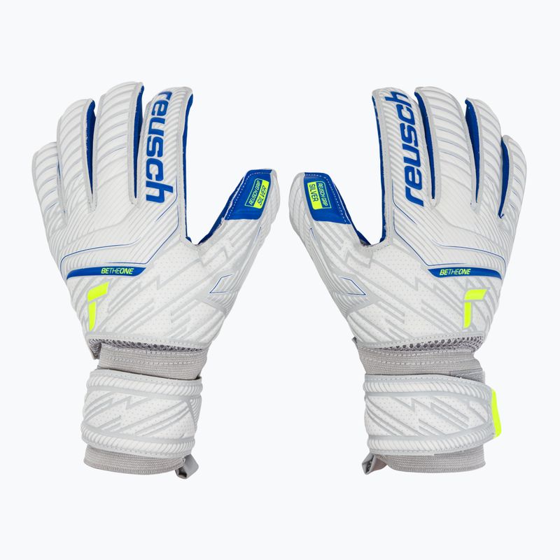 Detské brankárske rukavice Reusch Attrakt Silver Roll Finger Junior sivé 5272217