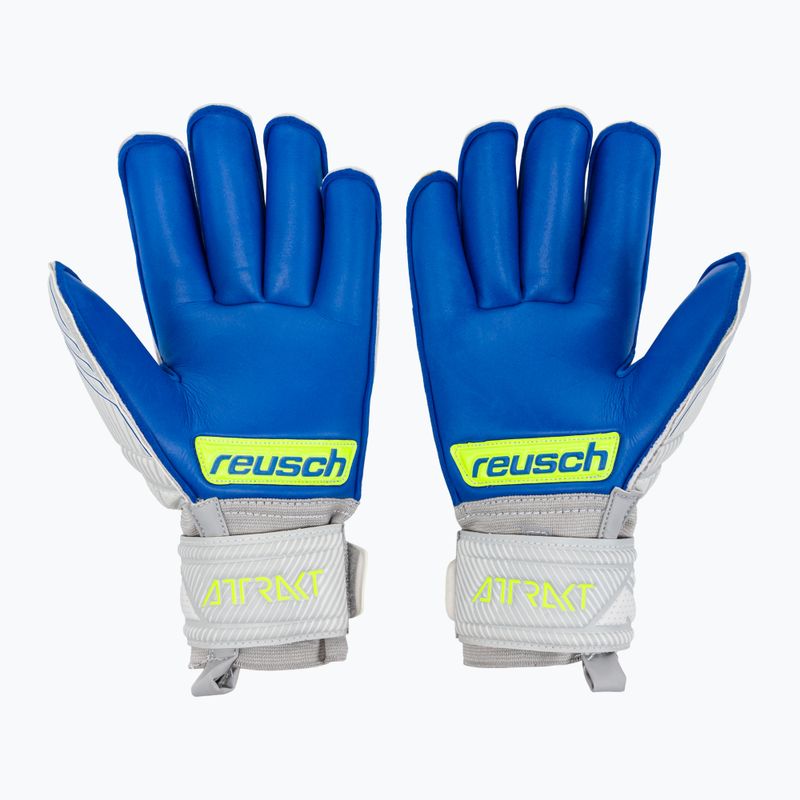 Detské brankárske rukavice Reusch Attrakt Silver Roll Finger Junior sivé 5272217 2