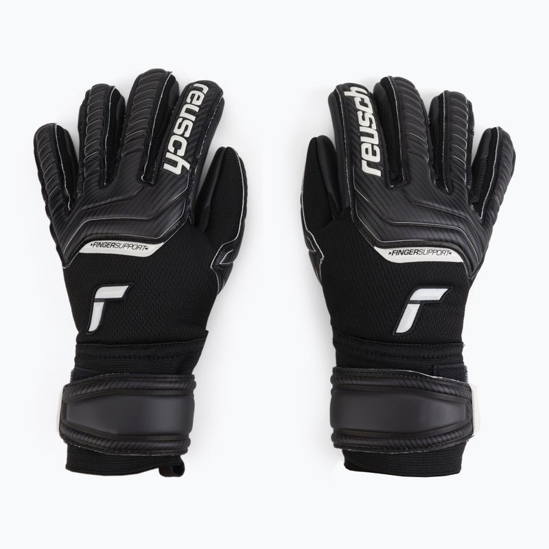 Detské brankárske rukavice Reusch Attrakt Infinity Finger Support čierne 5272720
