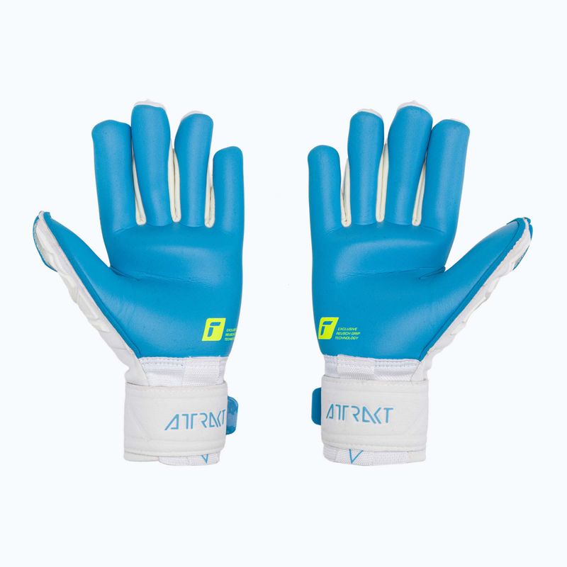 Reusch Attrakt Freegel Aqua Vetruodolné brankárske rukavice biele 527459 3