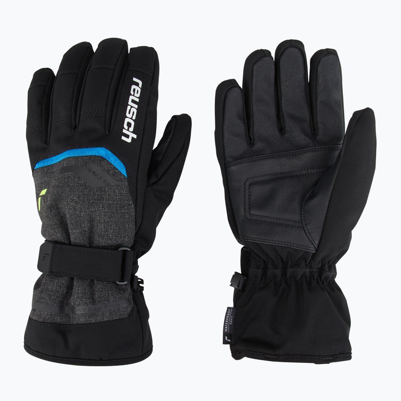 Lyžiarske rukavice Reusch Primus R-Tex XT black melange/safety yellow/brilliant blue