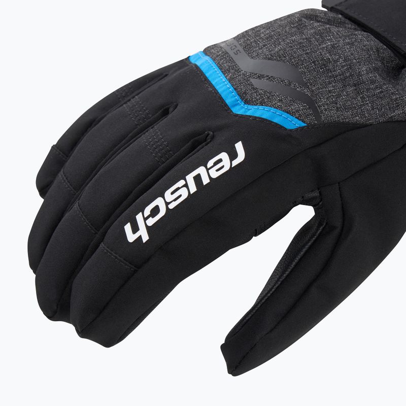 Lyžiarske rukavice Reusch Primus R-Tex XT black melange/safety yellow/brilliant blue 4