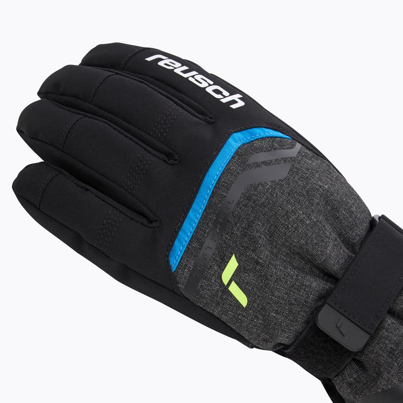 Lyžiarske rukavice Reusch Primus R-Tex XT black melange/safety yellow/brilliant blue 5