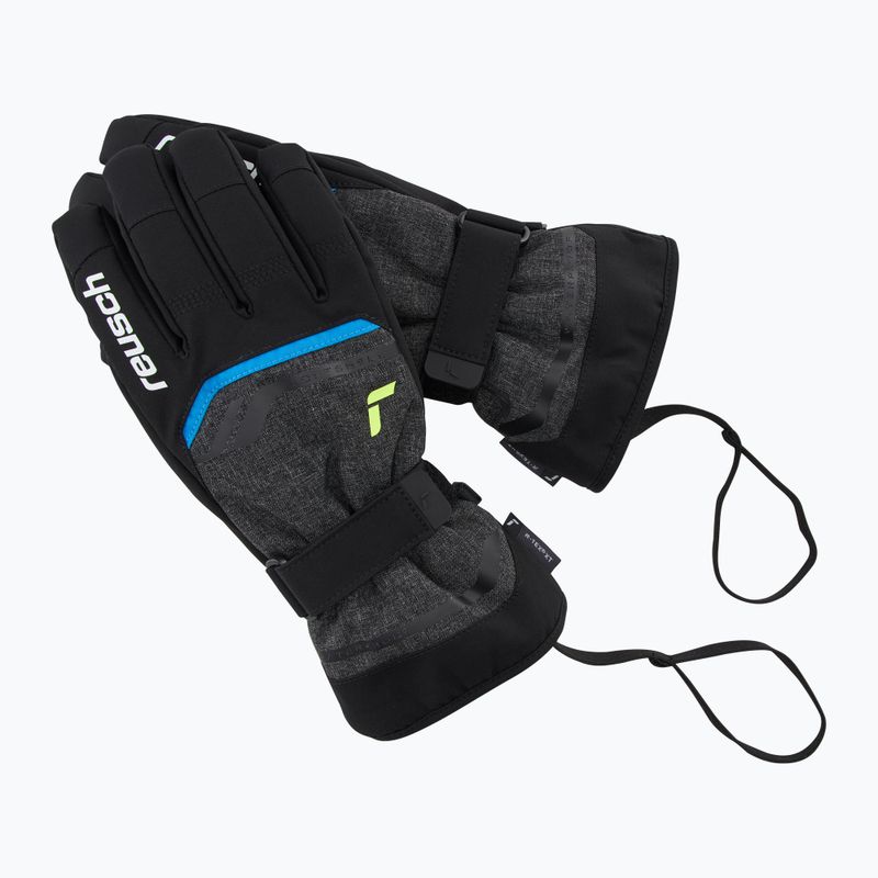 Lyžiarske rukavice Reusch Primus R-Tex XT black melange/safety yellow/brilliant blue 6