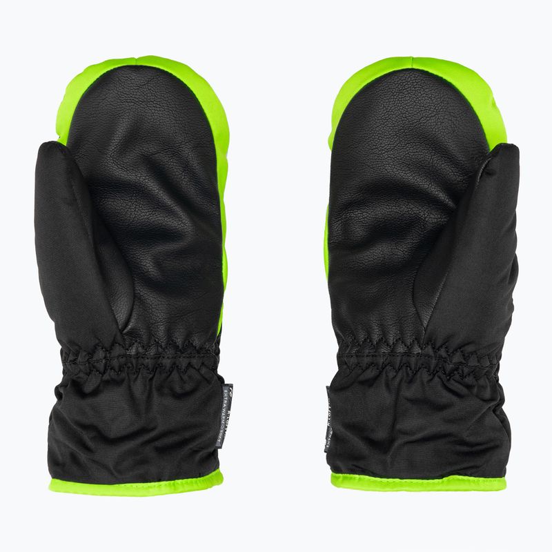 Detské lyžiarske rukavice Reusch Ben Mitten black/neon green 2