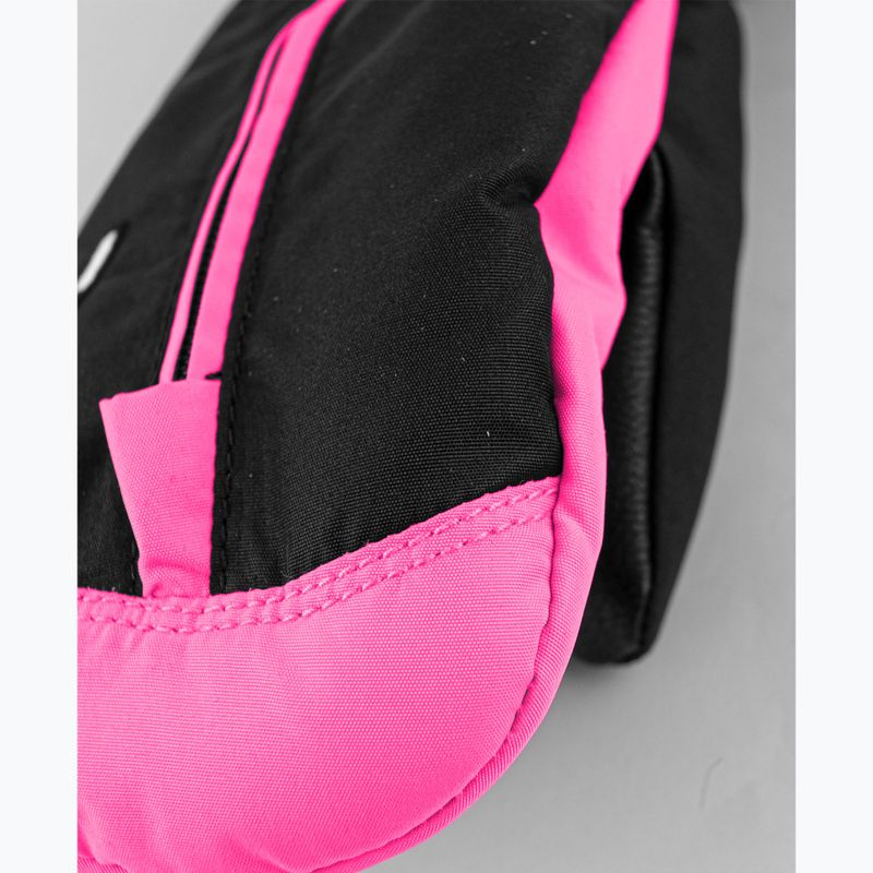 Detské lyžiarske rukavice Reusch Ben Mitten black/ knockout pink 4