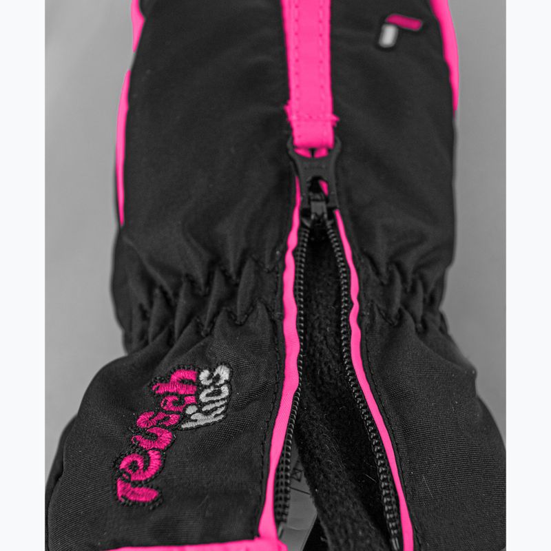 Detské lyžiarske rukavice Reusch Ben Mitten black/ knockout pink 5
