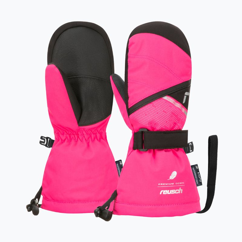 Detské lyžiarske rukavice  Reusch Kaden Down R-Tex XT Mitten pink glo