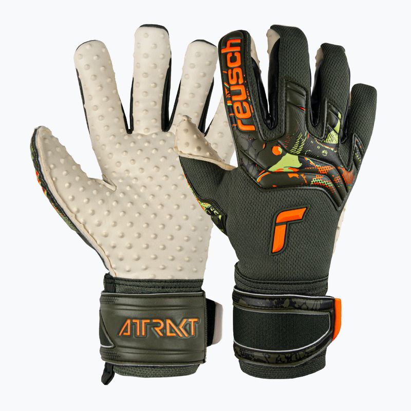 Reusch Attrakt Speedbump brankárske rukavice zelené 53739-5556 6