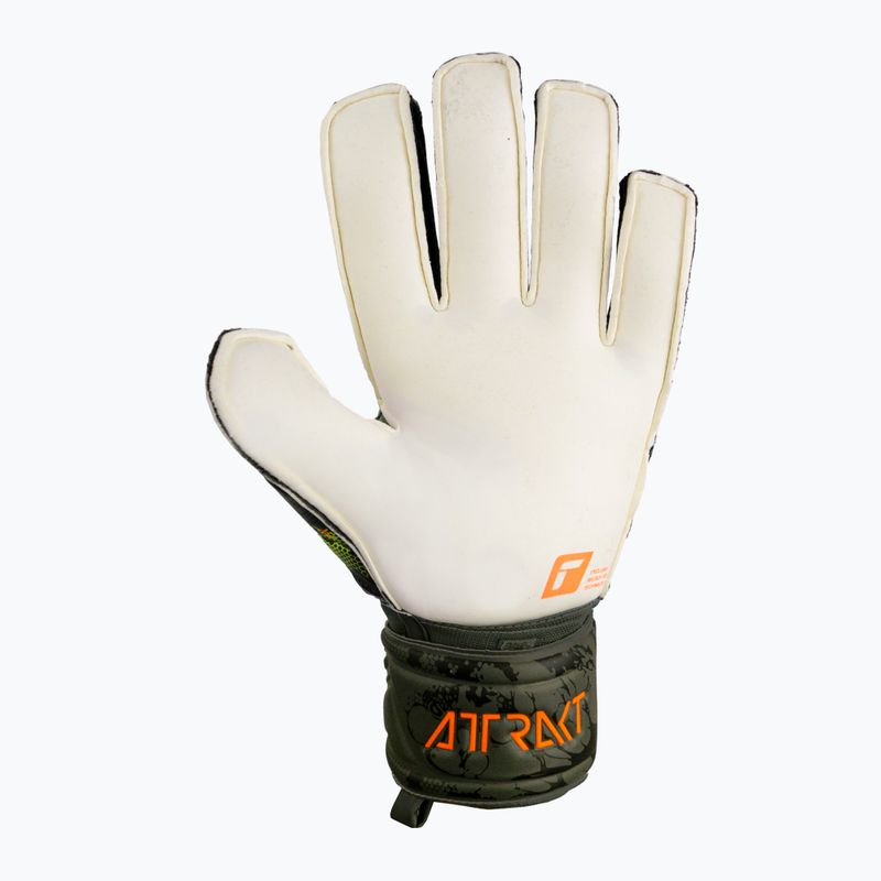 Reusch Attrakt Grip Finger Support Brankárske rukavice zeleno-oranžové 5371-5556 7