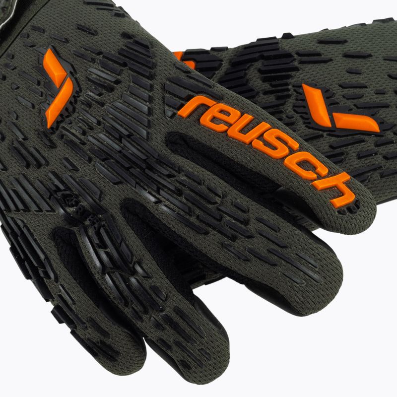 Reusch Attrakt Freegel Strieborné zeleno-oranžové brankárske rukavice 3