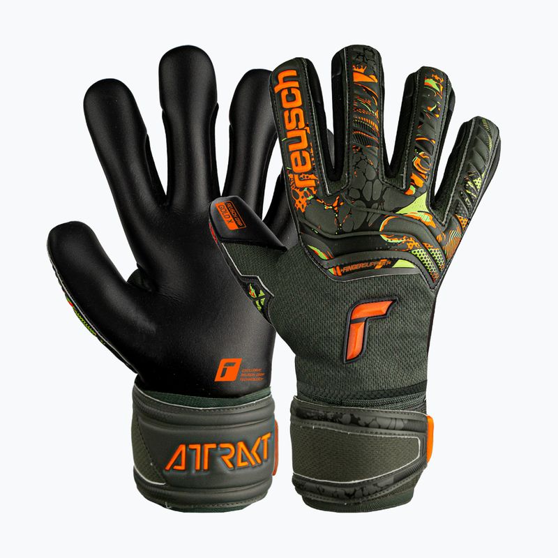 Reusch Attrakt Gold X Finger Support Junior brankárske rukavice zeleno-čierne 5372050-5555 4