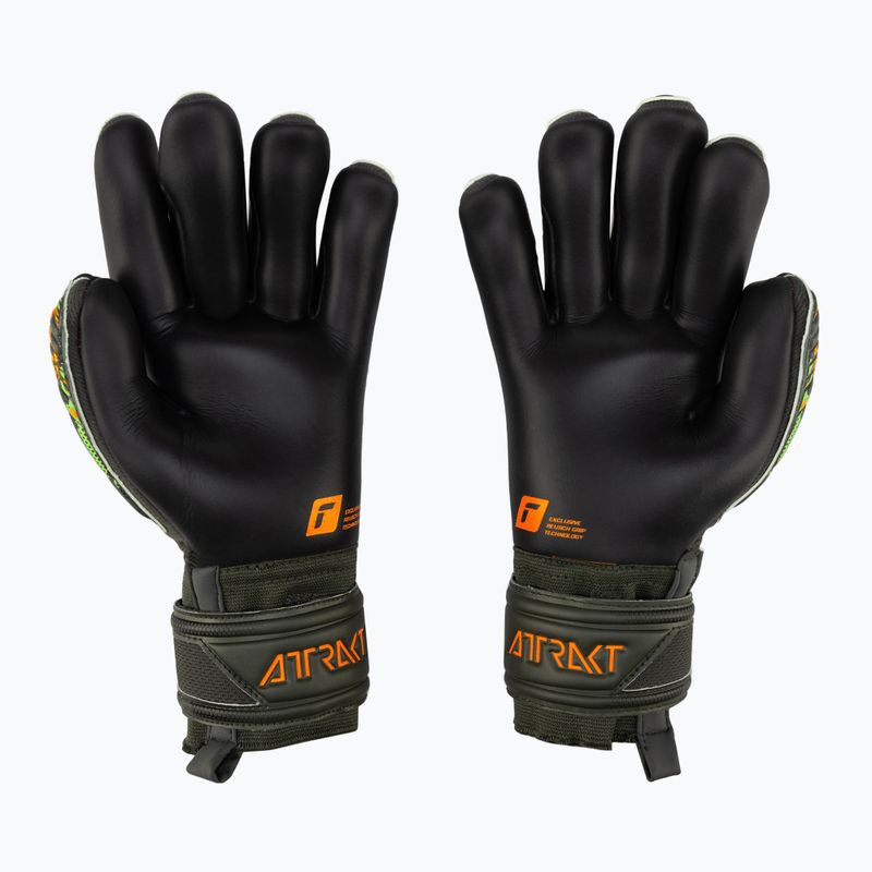 Reusch Attrakt Gold X Finger Support Junior brankárske rukavice zeleno-čierne 5372050-5555 2