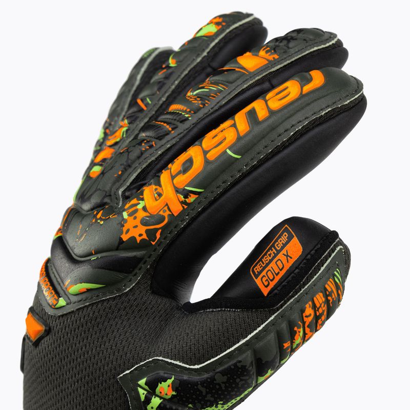 Reusch Attrakt Gold X Finger Support Junior brankárske rukavice zeleno-čierne 5372050-5555 3