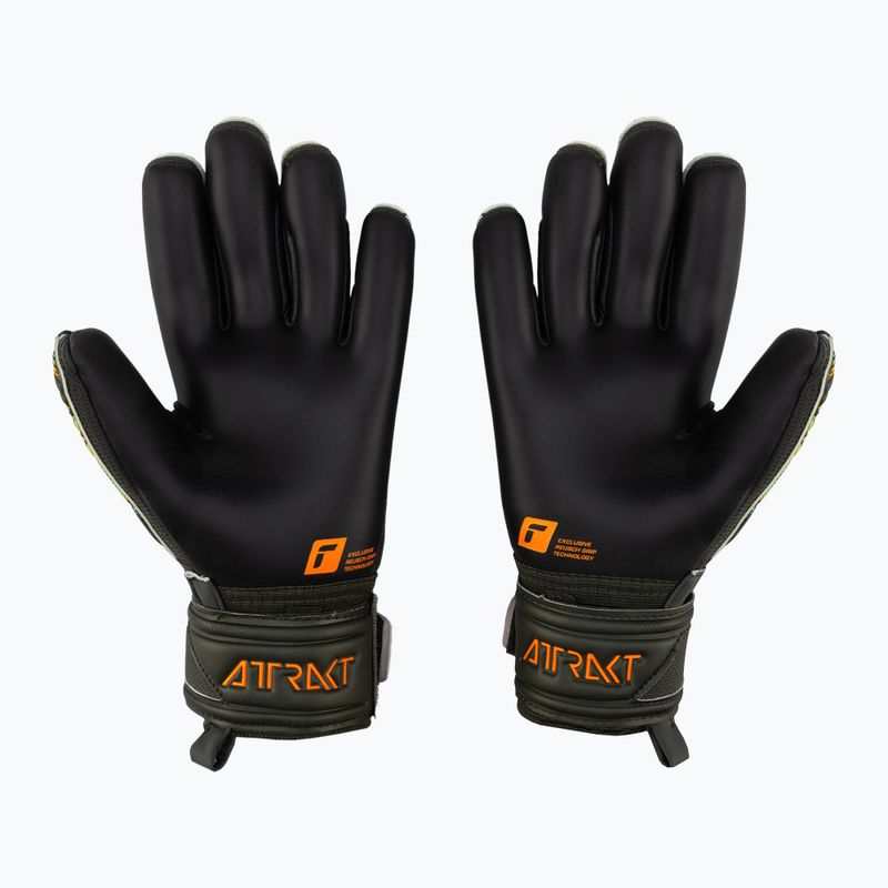 Brankárske rukavice Reusch Attrakt Gold X Junior zeleno-čierne 5372055-5555 2