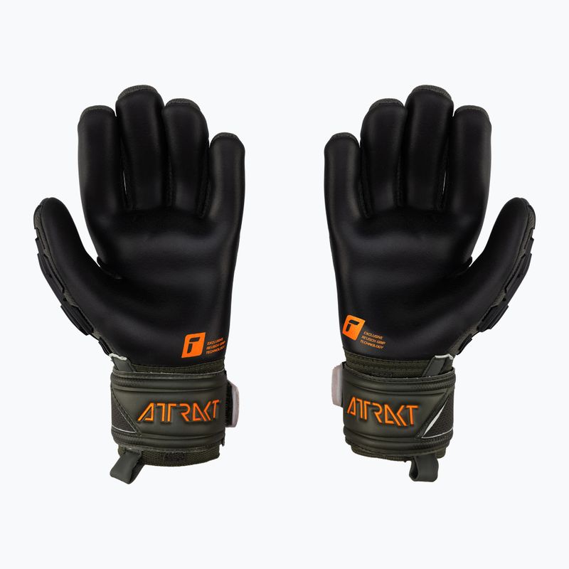 Reusch Attrakt Freegel Silver Junior brankárske rukavice čierno-zelené 5372035-5555 2