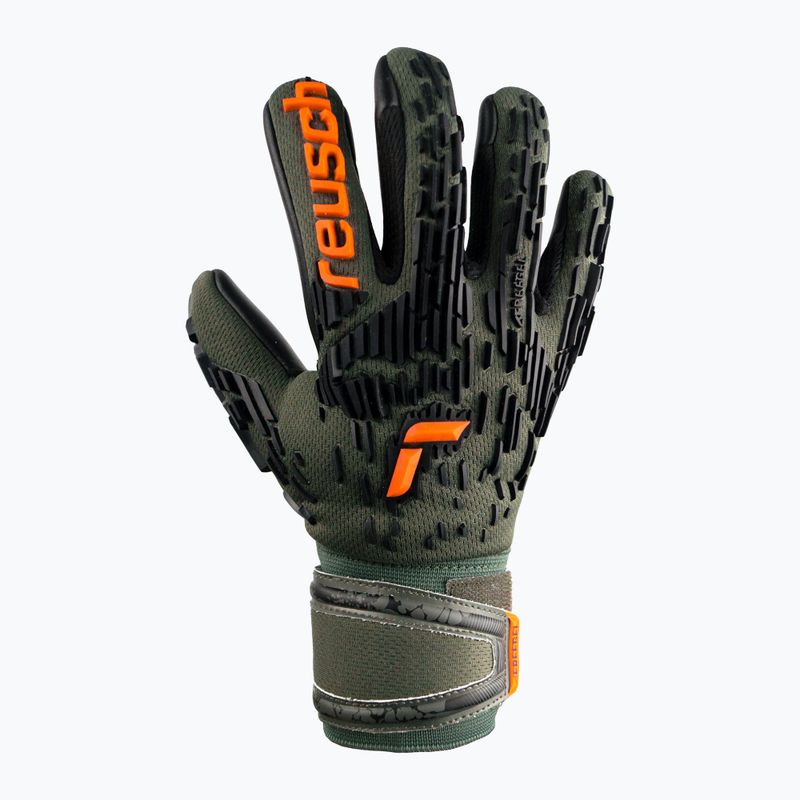 Reusch Attrakt Freegel Silver Junior brankárske rukavice čierno-zelené 5372035-5555 5
