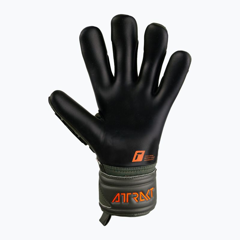 Reusch Attrakt Freegel Silver Junior brankárske rukavice čierno-zelené 5372035-5555 6